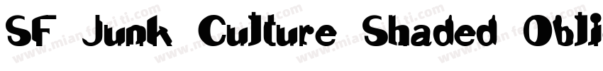 SF Junk Culture Shaded Oblique字体转换